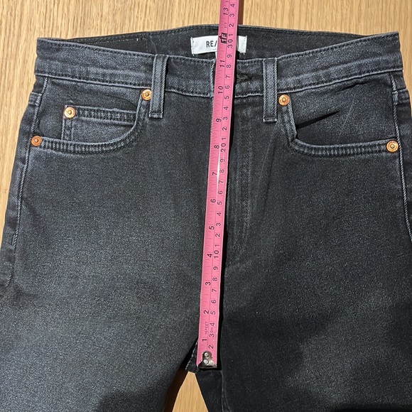 Re/Done NWT Washed Black Comfort Stretch 70s Straight Denim Jean - Picture 15 of 15
